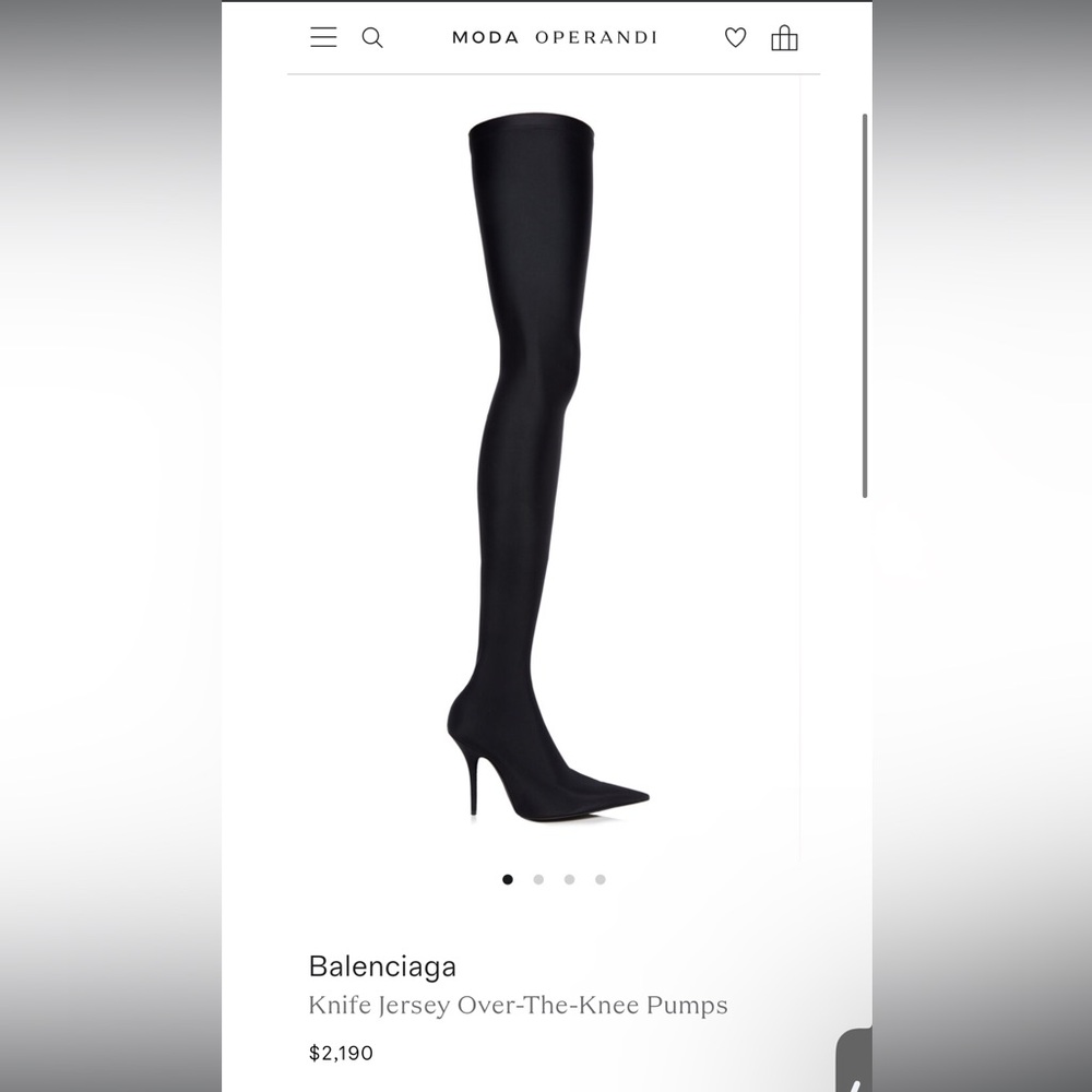 Balenciaga size 38
Knife Jersey Over-The-Knee Pumps